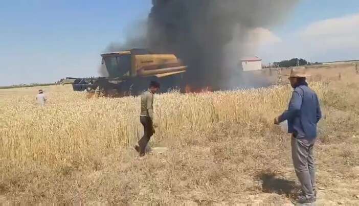 Ereğli'de Hasatta Korku Dolu Anlar!
